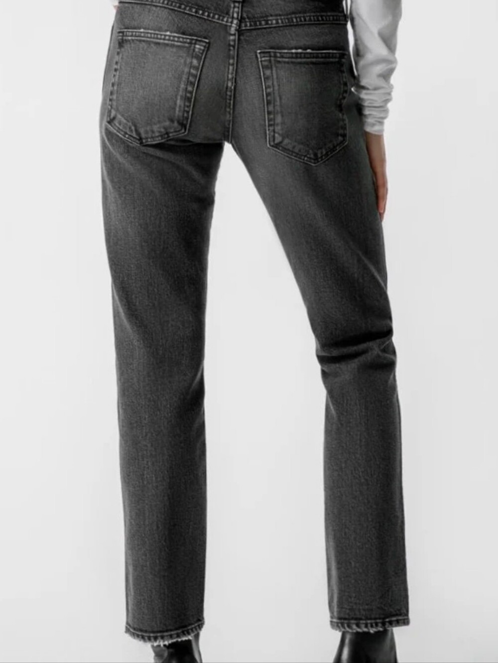 AMO Toni Low Slim Jeans Womens 31 Black Washed Easy Fit  Low Rise
